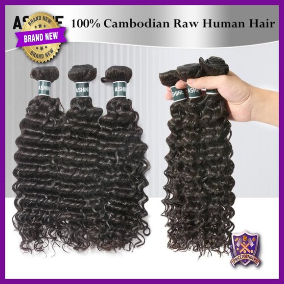 Human Hair Bundles Deep Wave 24-28 Inch Unprocessed Raw Hair Weave main image 6